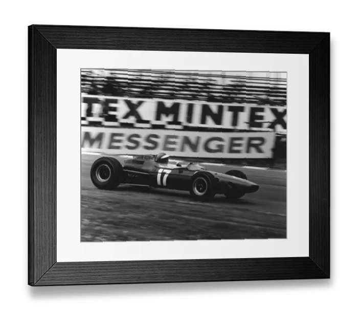 Framed Print : Lotus 25-BRM V8, Mike Spence. British Grand Prix 1966