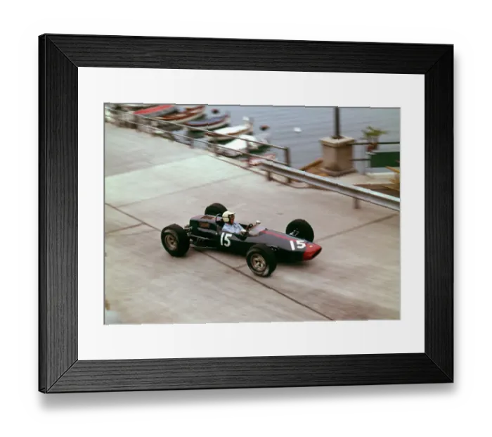 Framed Print : 1965 Monaco GP. Richard Attwood Lotus 25 BRM V8 Framed Print : 1965 Monaco GP. Richard Attwood Lotus 25 BRM V8