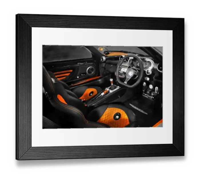 Framed Print : Pagani Zonda Roadster F 2006 interior