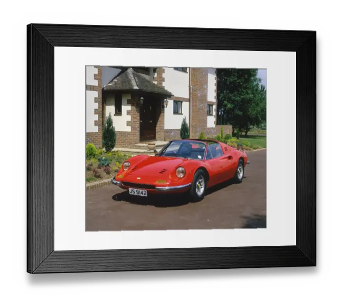 Framed Print : 1973 Ferrari Dino 246 GTS