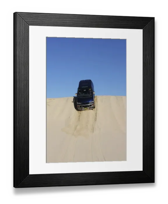 Framed Print : Mitsubishi Delica Space Gear V6 1996 in Sand dunes