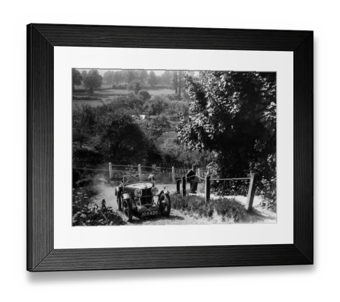 Framed Print : MG J2 Midget 1933. West Hants Ibberton Hill Climb