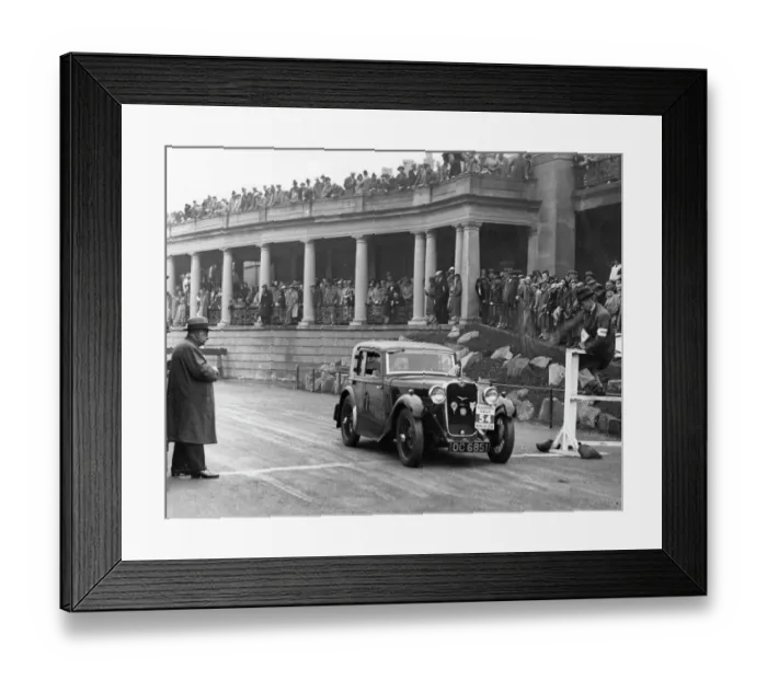 Framed Print : 1934 Singer 9 Sports coupe. Blackpool rally. BRU3818