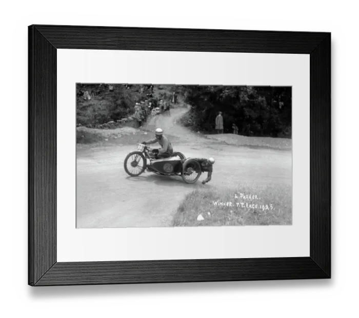 Framed Print : Douglas, Parker-Horstman winners IOM sidecar TT 1925 Framed Print : Douglas, Parker-Horstman winners IOM sidecar TT 1925