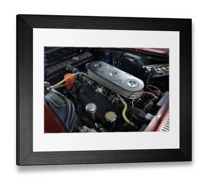 Framed Print : Ferrari 250 GTE 2+2 1962 engine Framed Print : Ferrari 250 GTE 2+2 1962 engine