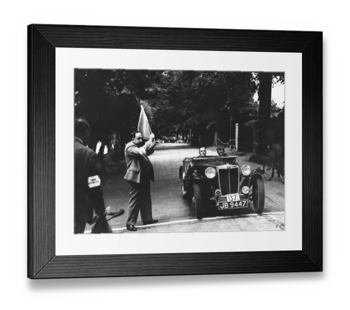 Framed Print : 1937 MG TA Torquay rally Framed Print : 1937 MG TA Torquay rally