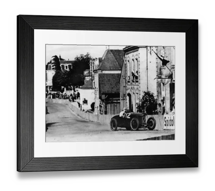 Framed Print : Henry Segrave in Sunbeam on way to winning 1923 French Grand Prix in Sunbeam