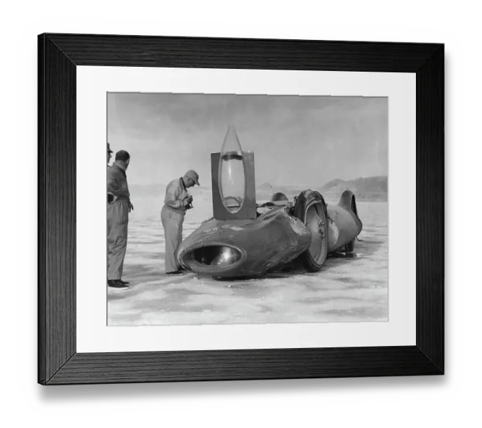 Framed Print : Bluebird CN7 after crash Utah, USA 1960 Framed Print : Bluebird CN7 after crash Utah, USA 1960