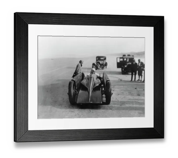 Framed Print : Segrave in Golden Arrow, Daytona beach 1929 Framed Print : Segrave in Golden Arrow, Daytona beach 1929