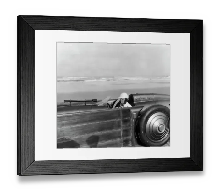 Framed Print : Henry Segrave in Golden Arrow, Daytona 1929