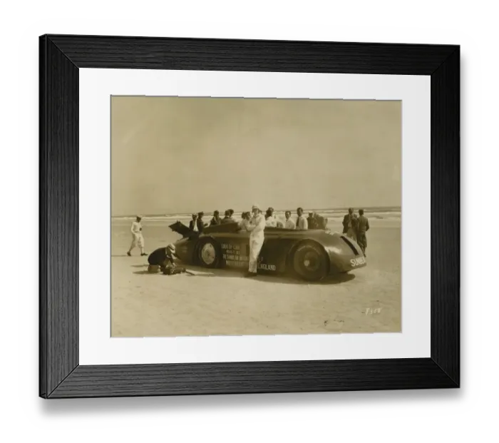 Framed Print : Segrave with Sunbeam 1000hp at Daytona Beach 1927
