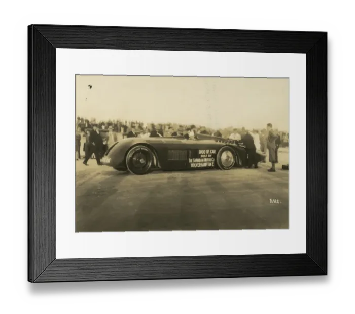 Framed Print : Sir Henry Segrave in Sunbeam 1000 hp at Daytona 1927