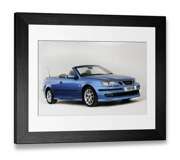 Framed Print : 2007 Saab 9-3 Cabriolet