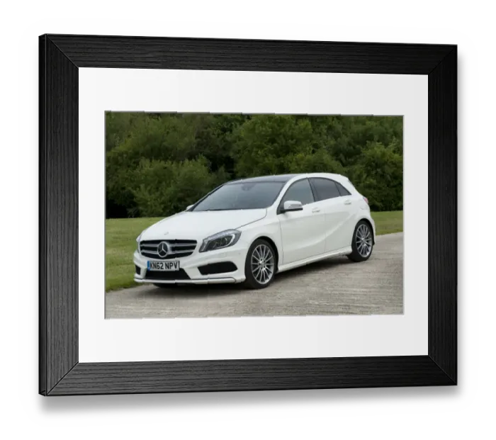 Framed Print : 2013 Mercedes Benz A Class 250 Sport AMG Framed Print : 2013 Mercedes Benz A Class 250 Sport AMG