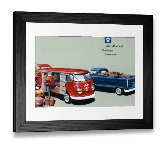 Framed Print : 1960 VW commercial catalogue