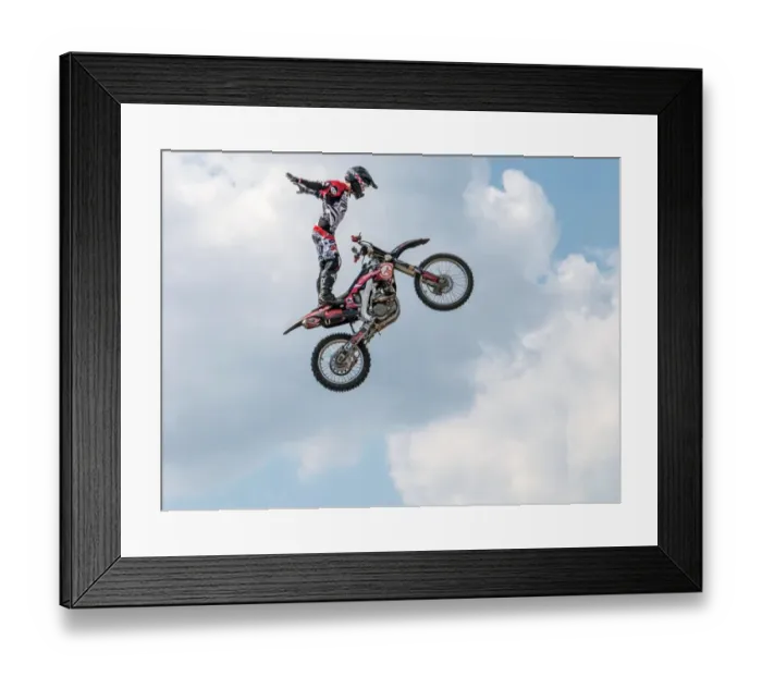 Framed Print : Freestyle Moto cross