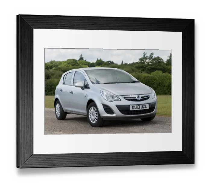Framed Print : Vauxhall Corsa Eco flex 2013