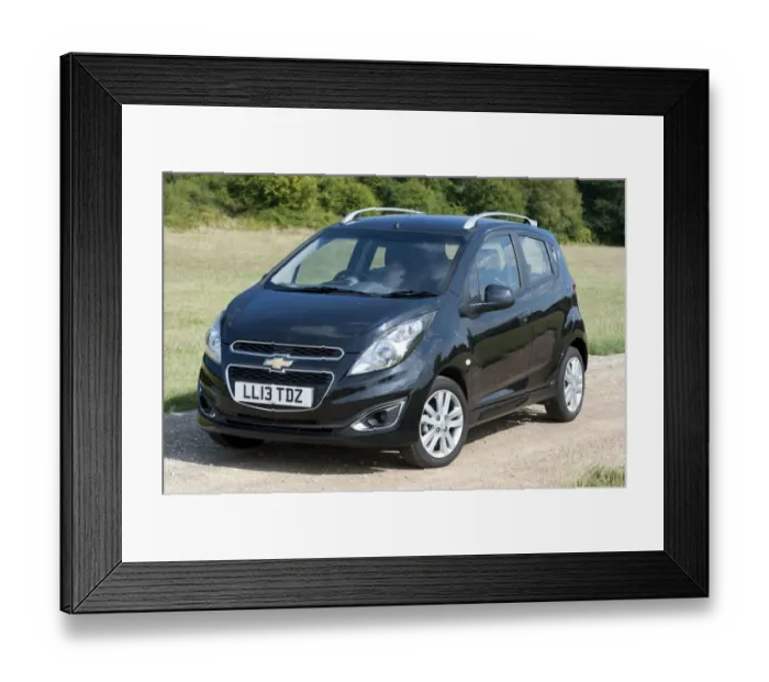 Framed Print : E01508 2013 model Chevrolet Spark LTZ