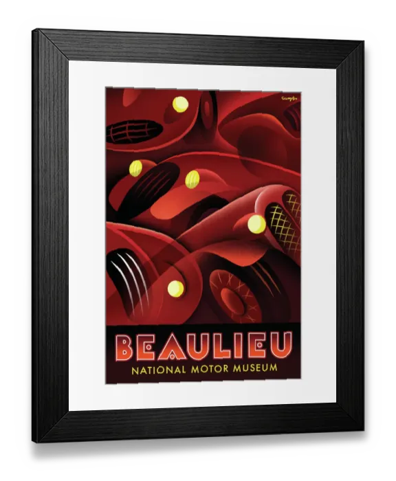 Framed Print : National Motor Museum, Beaulieu poster artwork Framed Print : National Motor Museum, Beaulieu poster artwork