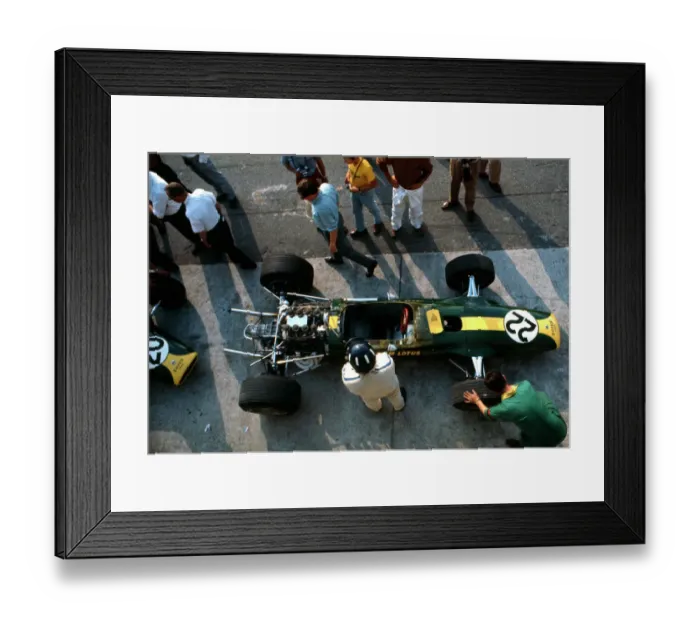 Framed Print : Graham Hill, Lotus 49. Italian GP 1967