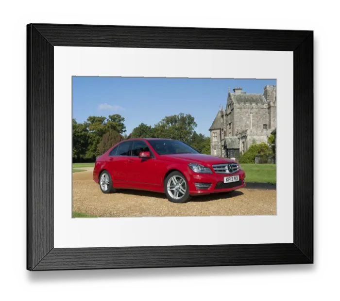 Framed Print : 2013 Mercedes Benz C350 AMG V6
