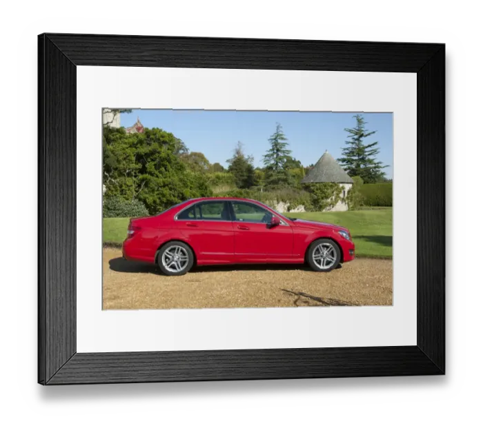 Framed Print : 2013 Mercedes Benz C350 AMG V6