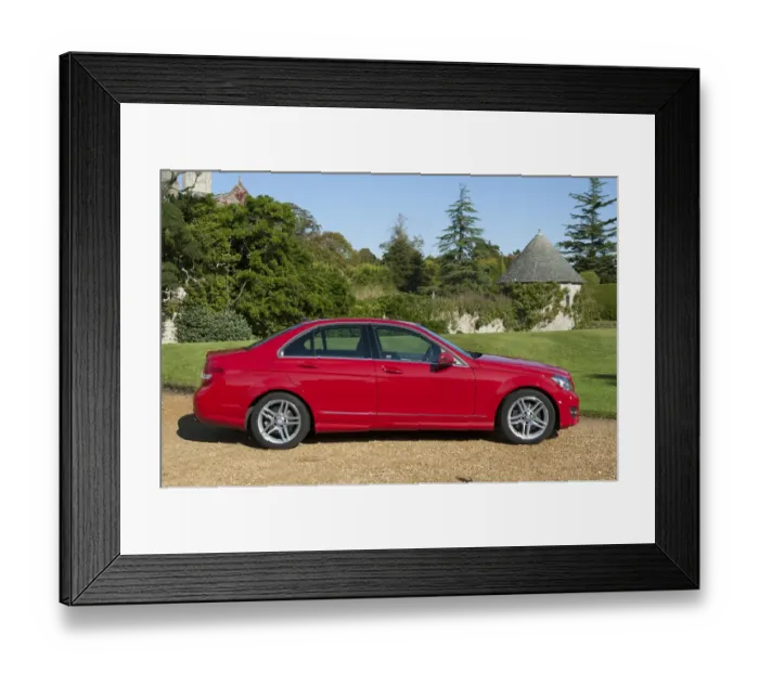Framed Print : 2013 Mercedes Benz C350 AMG V6