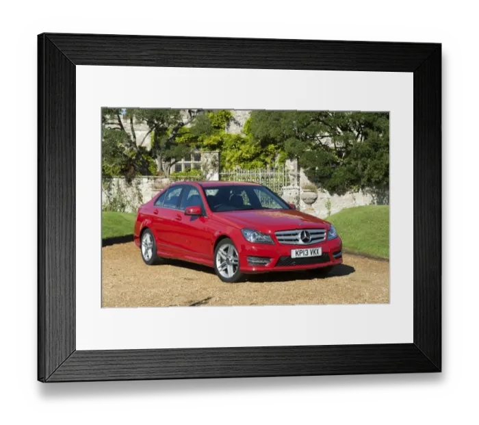 Framed Print : 2013 Mercedes Benz C350 AMG V6