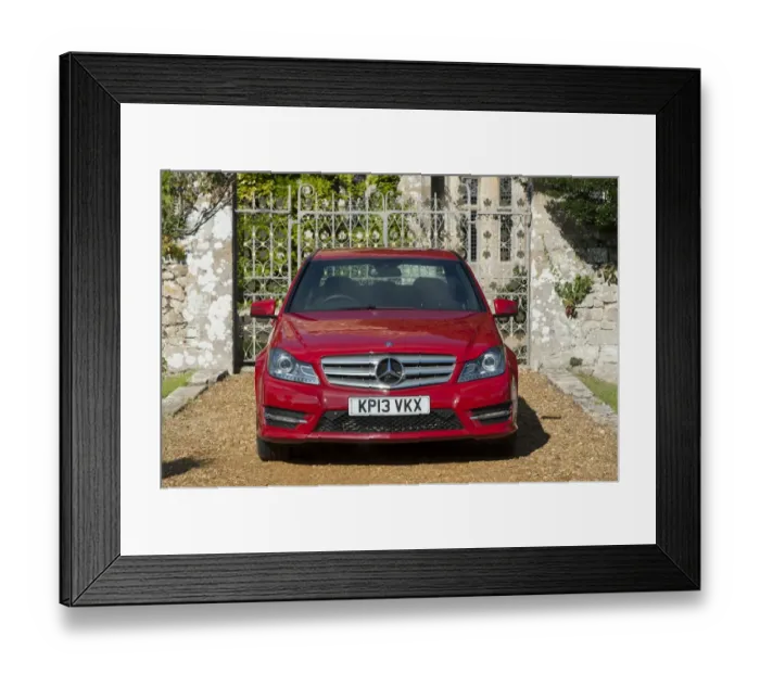 Framed Print : 2013 Mercedes Benz C350 AMG V6