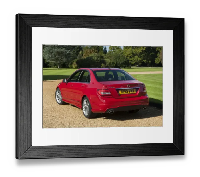Framed Print : 2013 Mercedes Benz C350 AMG V6