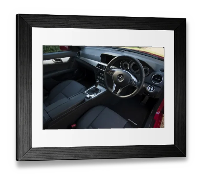 Framed Print : 2013 Mercedes Benz C350 AMG V6