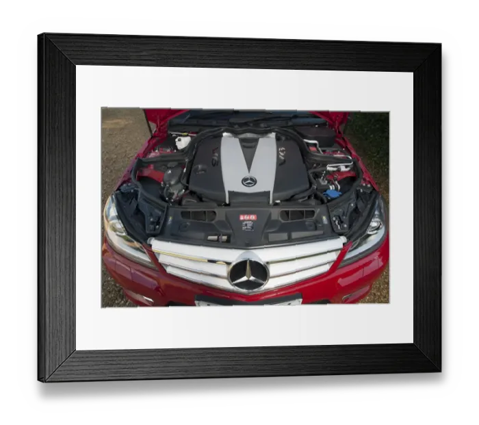 Framed Print : 2013 Mercedes Benz C350 AMG V6