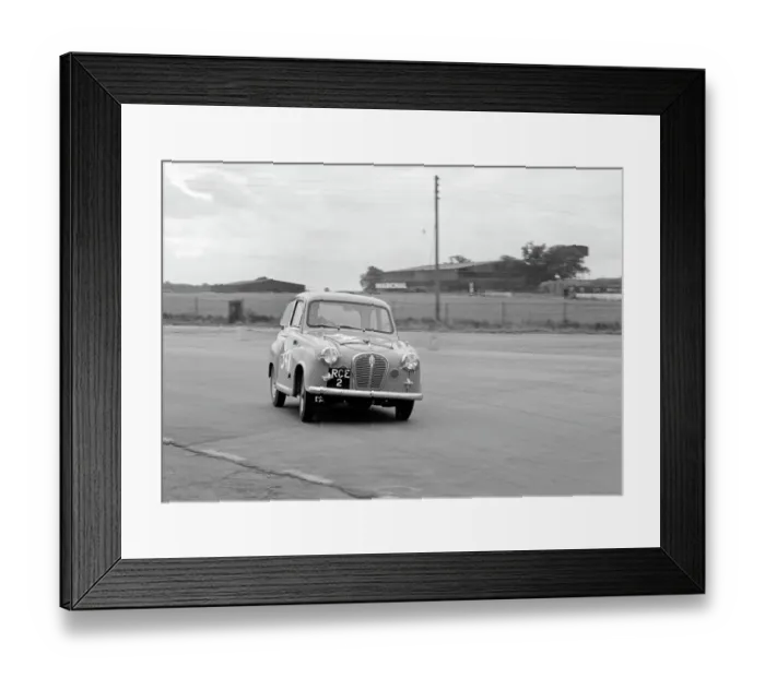 Framed Print : Austin A35 750MC 6 hour relay race Silverstone 17. 8. 57