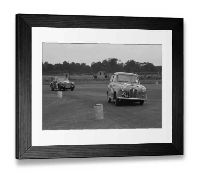 Framed Print : Austin A35 750MC 6 hour relay race Silverstone 17. 8. 57