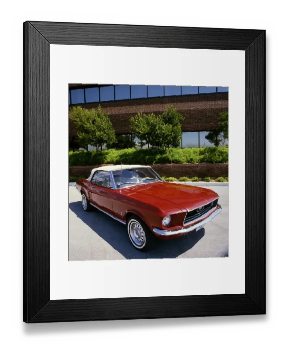 Framed Print : 1968 Ford Mustang convertible