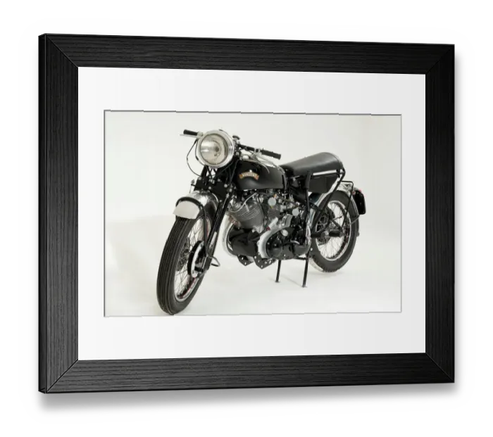 Framed Print : 1955 Vincent Black Shadow D series
