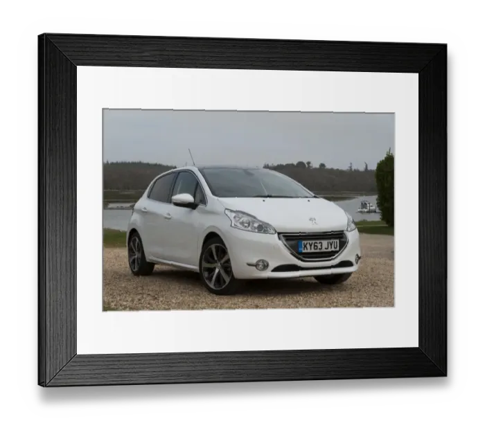 Framed Print : E01519 2014 Peugeot 208