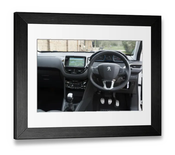 Framed Print : E01519 2014 Peugeot 208