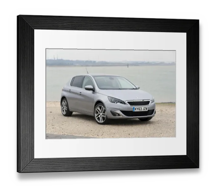 Framed Print : E01522 2014 Peugeot 308 Feline Hatchback
