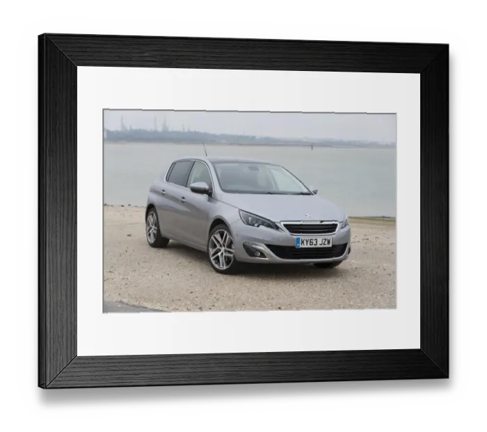 Framed Print : E01522 2014 Peugeot 308 Feline Hatchback Framed Print : E01522 2014 Peugeot 308 Feline Hatchback