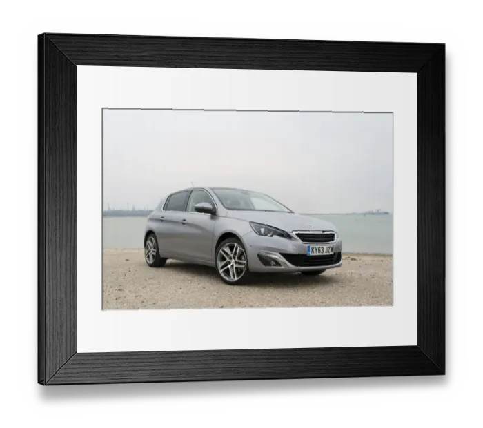 Framed Print : E01522 2014 Peugeot 308 Feline Hatchback Framed Print : E01522 2014 Peugeot 308 Feline Hatchback