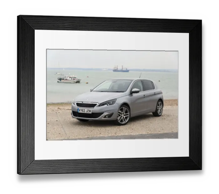 Framed Print : E01522 2014 Peugeot 308 Feline Hatchback Framed Print : E01522 2014 Peugeot 308 Feline Hatchback