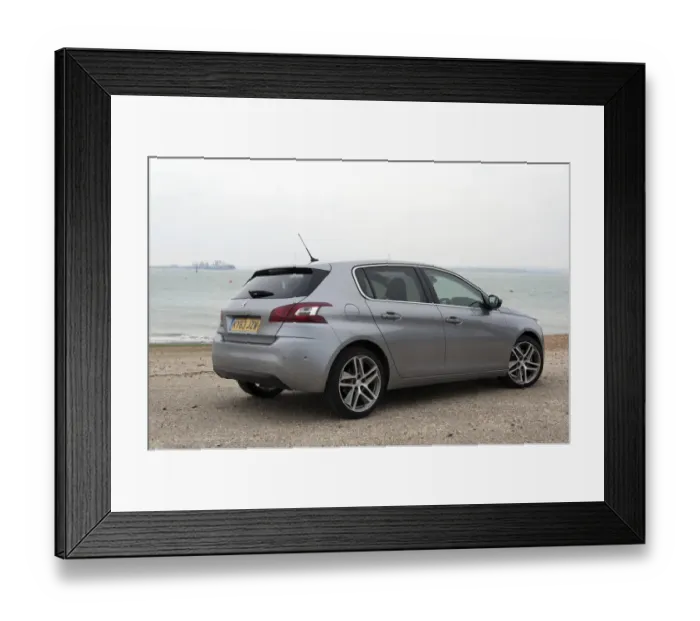 Framed Print : E01522 2014 Peugeot 308 Feline Hatchback Framed Print : E01522 2014 Peugeot 308 Feline Hatchback