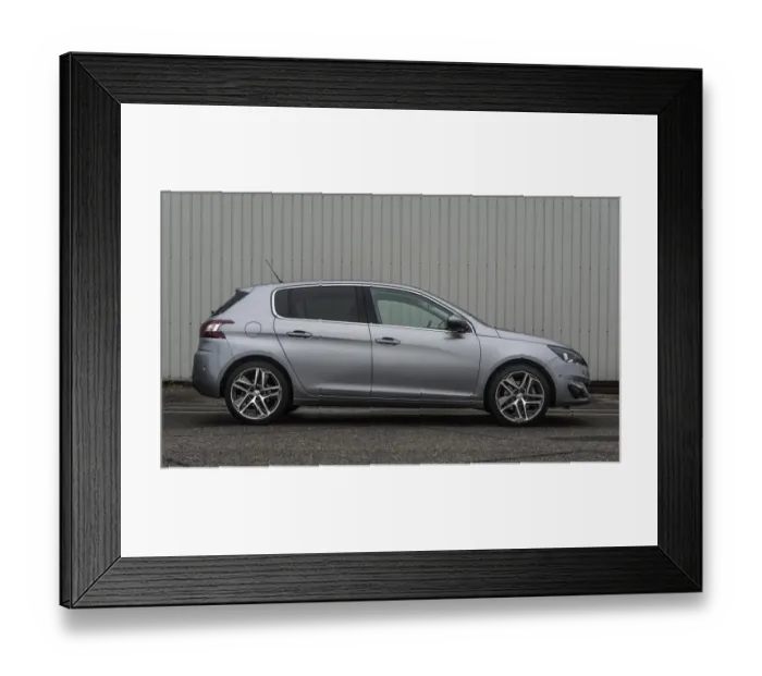 Framed Print : E01522 2014 Peugeot 308 Feline Hatchback Framed Print : E01522 2014 Peugeot 308 Feline Hatchback