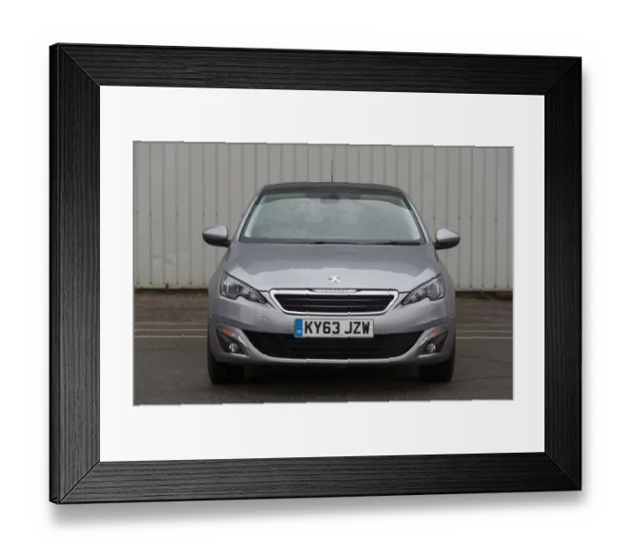 Framed Print : E01522 2014 Peugeot 308 Feline Hatchback Framed Print : E01522 2014 Peugeot 308 Feline Hatchback
