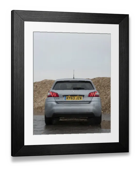 Framed Print : E01522 2014 Peugeot 308 Feline Hatchback