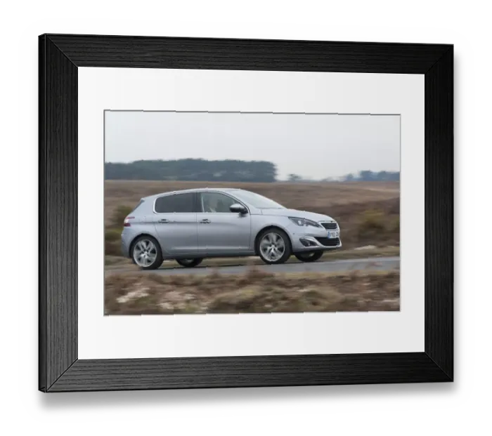 Framed Print : E01522 2014 Peugeot 308 Feline Hatchback Framed Print : E01522 2014 Peugeot 308 Feline Hatchback