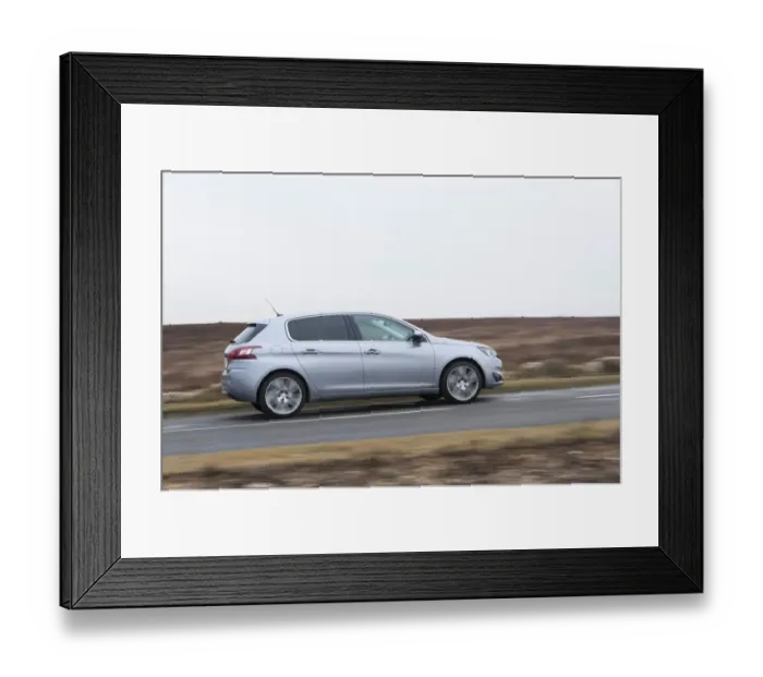Framed Print : E01522 2014 Peugeot 308 Feline Hatchback
