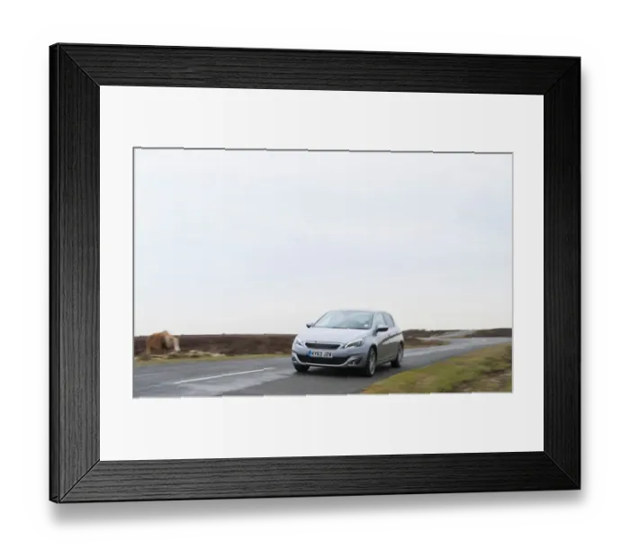 Framed Print : E01522 2014 Peugeot 308 Feline Hatchback Framed Print : E01522 2014 Peugeot 308 Feline Hatchback