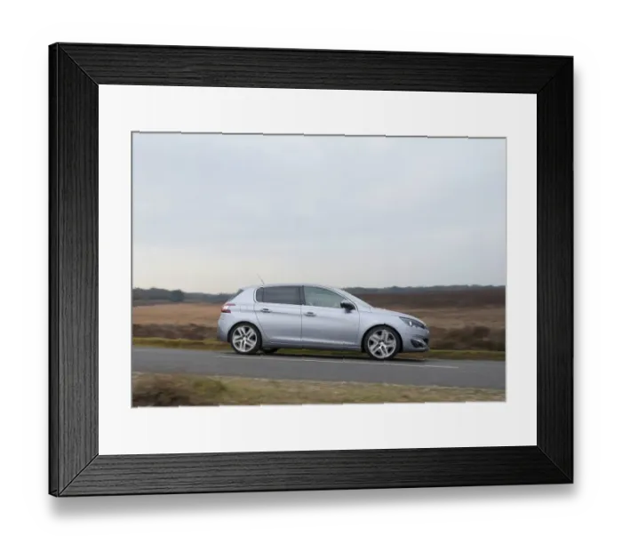 Framed Print : E01522 2014 Peugeot 308 Feline Hatchback Framed Print : E01522 2014 Peugeot 308 Feline Hatchback